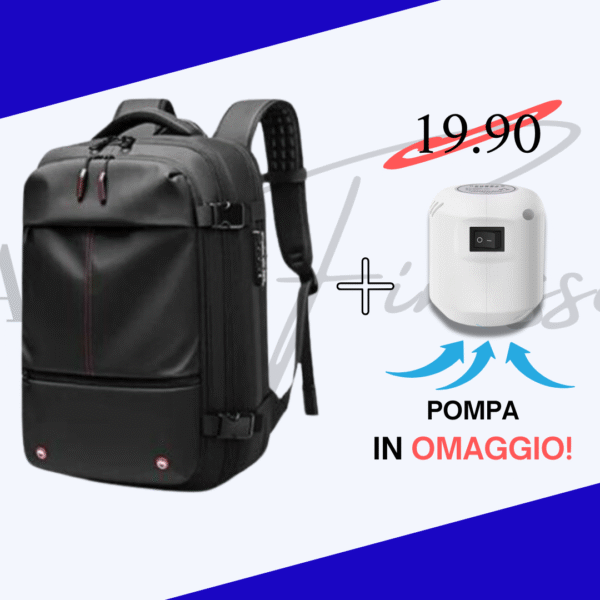 offerta dello zaino da viaggio sottovuoto piú la pompa in omaggio
