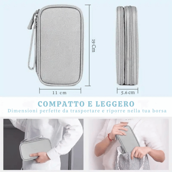 Borsa Organizer per Cavi, Borsa Porta Accessori da Viaggio - immagine 3