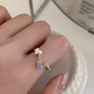 anello cuore intrecciato