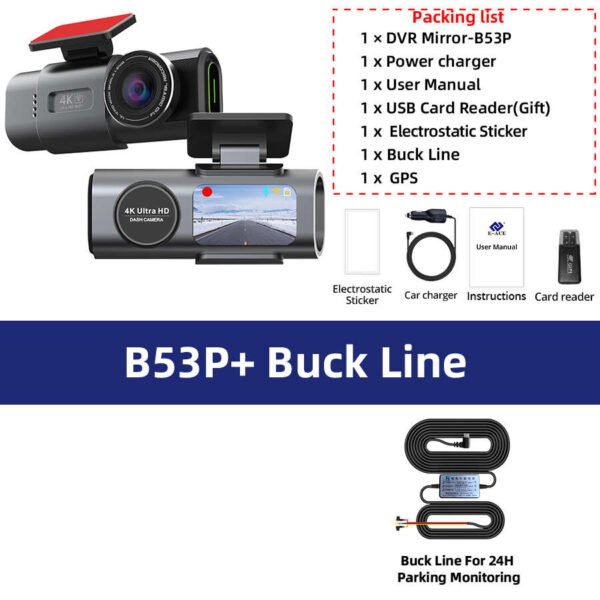 Doppia Dashcam 4K + 1080P Ultra Night Vision