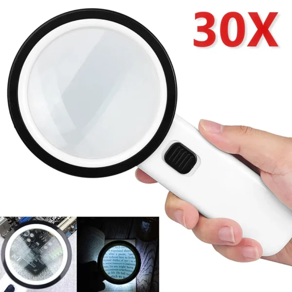 Lente d'Ingrandimento Illuminata con 12 LED