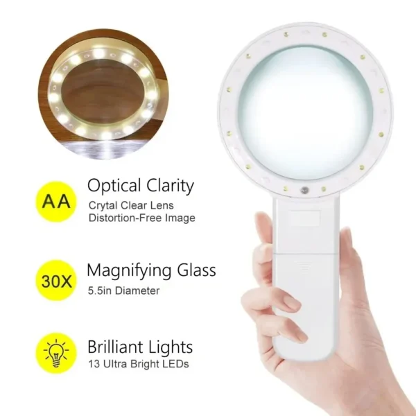 Lente d'Ingrandimento Illuminata con 12 LED - immagine 3