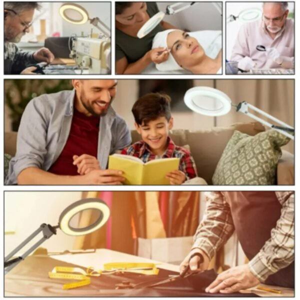 Lente Ingrandimento Scrivania con Luce a LED - immagine 4