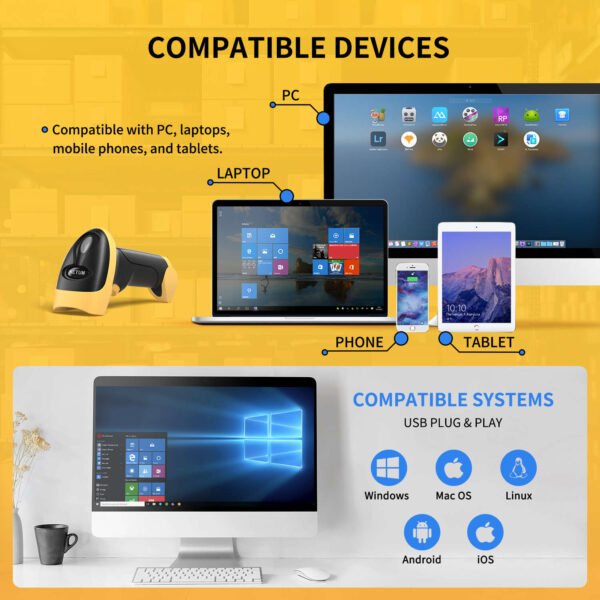 Lettore Codice a Barre USB Plug and Play Superiore - immagine 4