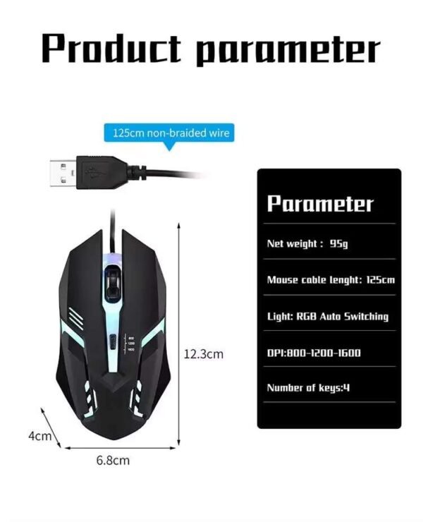 Mouse Leggero Ambidestro Gaming Pro - immagine 2