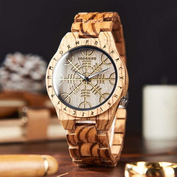 Orologio da Polso in Legno Naturale - Minimal Quartz Design - immagine 2