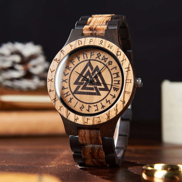 Orologio da Polso in Legno Naturale - Minimal Quartz Design - immagine 3