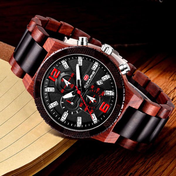 Orologio Sportivo in Legno Multifunzionale di Lusso - immagine 2