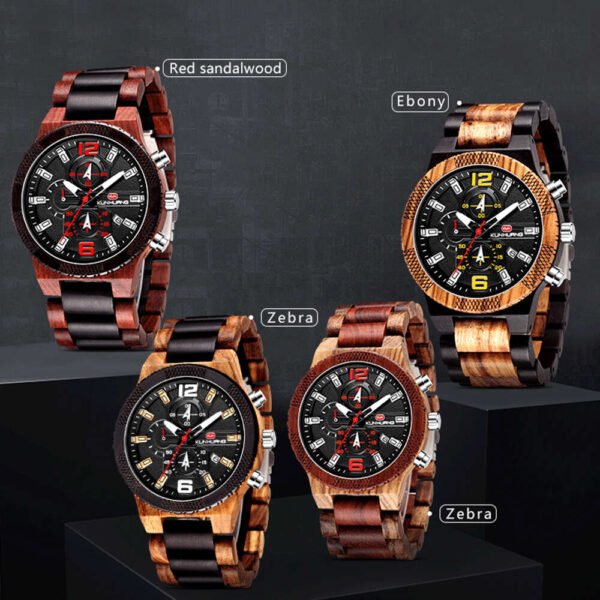 Orologio Sportivo in Legno Multifunzionale di Lusso - immagine 3