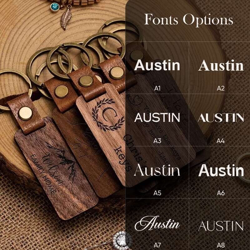 Portachiavi Personalizzato in Legno Eleganza Made in Italy - immagine 4