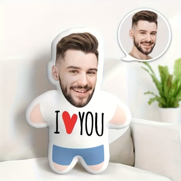 Cuscino Mini Me Personalizzato: Trasforma il Tuo Viso o Quello del Tuo Animale in un Cuscino Unico