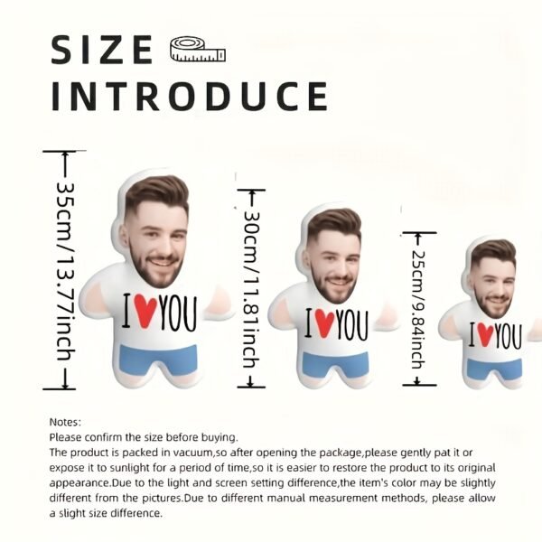 Cuscino Mini Me Personalizzato: Trasforma il Tuo Viso o Quello del Tuo Animale in un Cuscino Unico - immagine 2