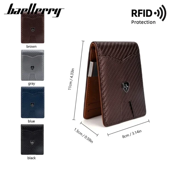 Porta Carte Uomo SLIM & FLAT con RFID e Chiusura Magnetica - immagine 2