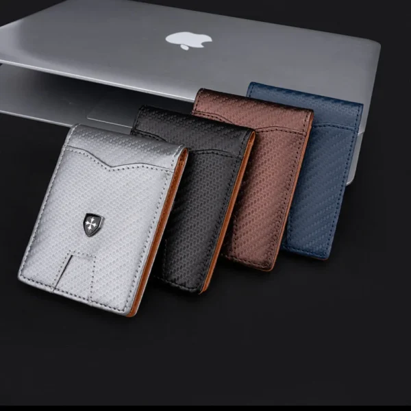 Porta Carte Uomo SLIM & FLAT con RFID e Chiusura Magnetica - immagine 3