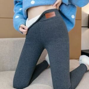 Leggings Termici Donna Vita Alta con Rivestimento in Pile