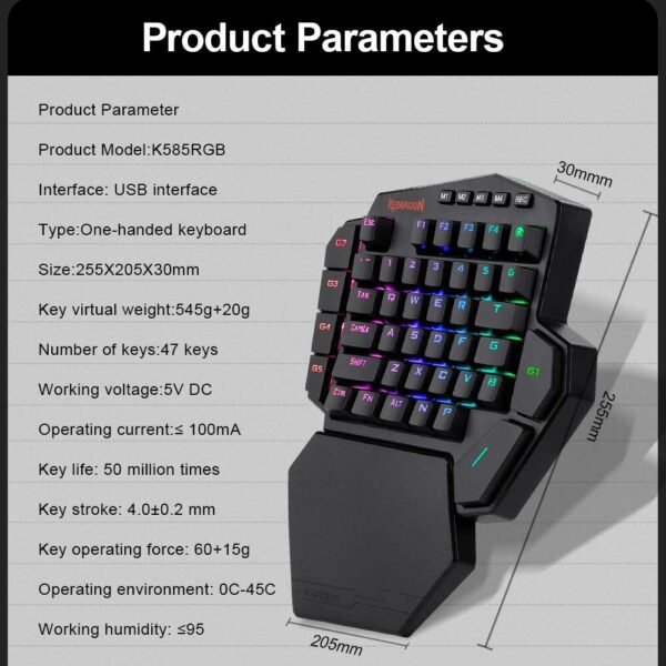 Tastiera Gaming K585 da una Mano - immagine 2