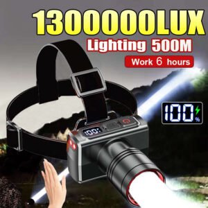 Torcia Frontale Luminosa a LED 100000 Lumen